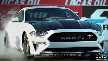 The Mustang Cobra Jet 1400, on the track